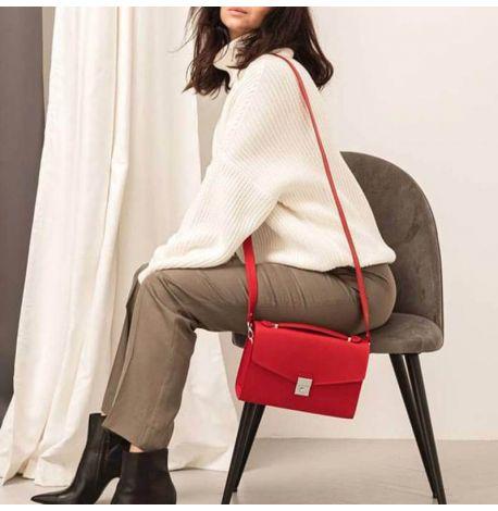 Женская кожаная сумка-кроссбоди Lola (красный)