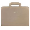 Женская кожаная сумка для ноутбука и документов (бежевый)