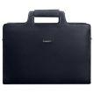Шкіряна сумка для ноутбука та документів (темно-синя)