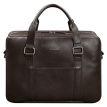 Шкіряна сумка для ноутбука та документів (темно-коричнева)