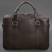 Шкіряна сумка для ноутбука та документів (темно-коричнева)