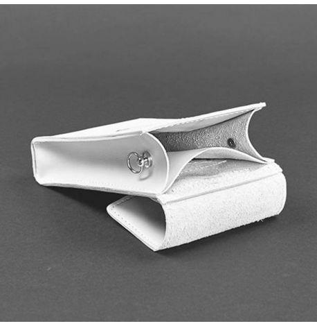 Женская вертикальная кожаная поясная-кроссбоди сумка Mini (белая)