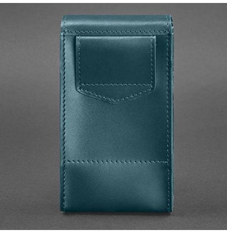 Женская вертикальная кожаная поясная-кроссбоди сумка Mini (зеленая)