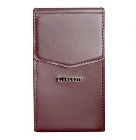 Женская вертикальная кожаная поясная-кроссбоди сумка Mini (бордовая)