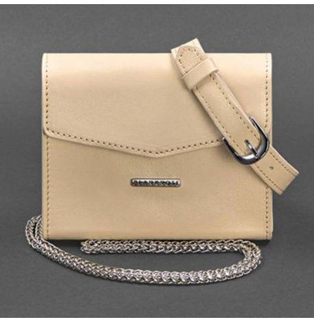 Женские поясные-кроссбоди сумки Mini (бежевые)