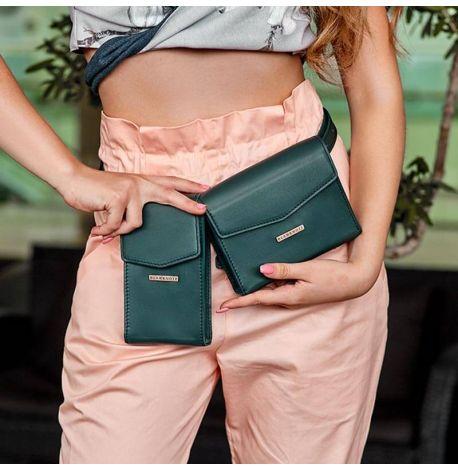 Женские поясные-кроссбоди сумки Mini (зеленые)