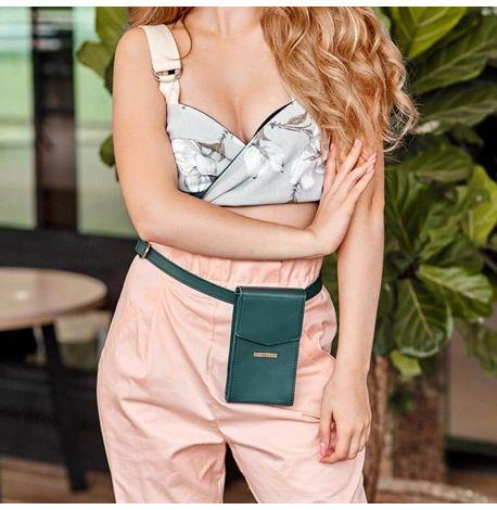 Женские поясные-кроссбоди сумки Mini (зеленые)