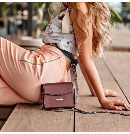 Женские поясные-кроссбоди сумки Mini (бордовые)