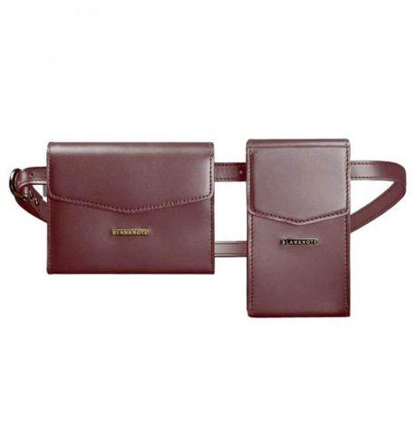 Женские поясные-кроссбоди сумки Mini (бордовые)