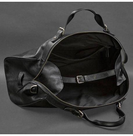 Кожаная дорожная сумка Lux (черная)