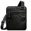 Мужская кожаная сумка-мессенджер (черная)