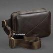 Поясна сумка-бананка Dropbag шкіряна (темно-коричнева) шкіра Krast