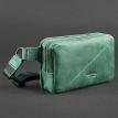 Поясна сумка-бананка Dropbag шкіряна (зелена)