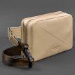 Поясна сумка-бананка Dropbag шкіряна (бежева)