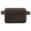 Поясна сумка-бананка Dropbag шкіряна (темно-коричнева)