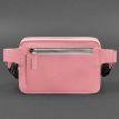 Поясна сумка-бананка Dropbag шкіряна (рожева)