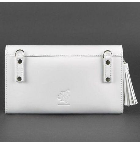 Кожаная женская сумка-трансформер "Элис" (белая)