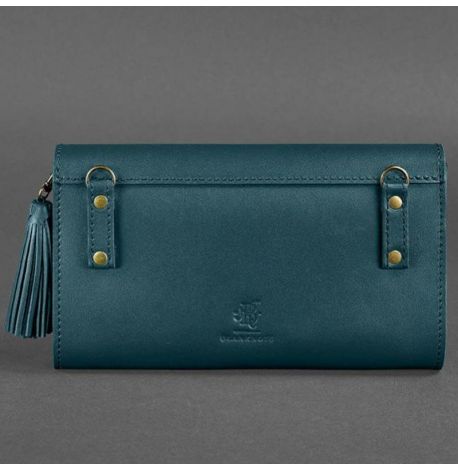 Кожаная женская сумка-трансформер "Элис" (зеленая)