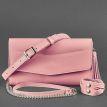 Кожаная женская сумка-трансформер "Элис" (розовая)