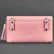 Кожаная женская сумка-трансформер "Элис" (розовая)
