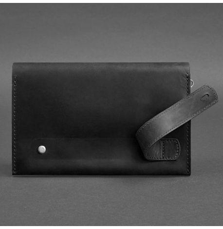 Мужской кожаный клатч-барсетка 3.0 (черный) кожа Crazy Horse