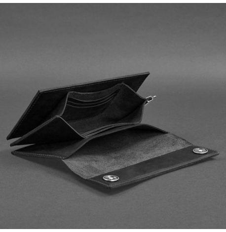 Мужской кожаный клатч-барсетка 3.0 (черный) кожа Crazy Horse