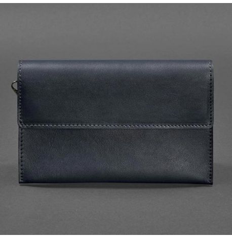 Чоловічий шкіряний клатч-барсетка 3.0 (темно-синій) шкіра Krast