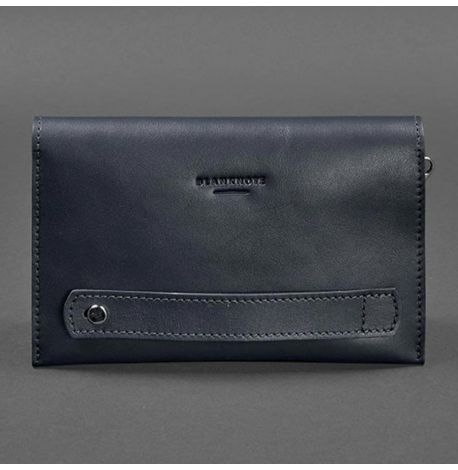 Чоловічий шкіряний клатч-барсетка 3.0 (темно-синій) шкіра Krast