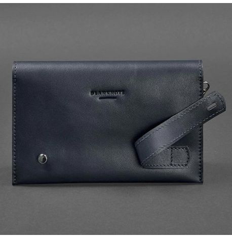 Чоловічий шкіряний клатч-барсетка 3.0 (темно-синій) шкіра Krast