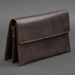 Мужской кожаный клатч-барсетка 3.0 (темно-коричневый) кожа Crazy Horse