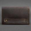 Мужской кожаный клатч-барсетка 3.0 (темно-коричневый) кожа Crazy Horse