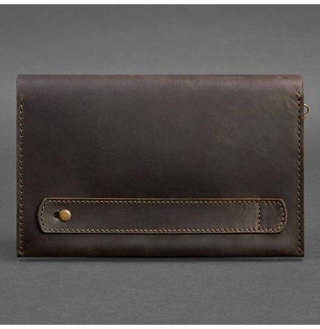 Мужской кожаный клатч-барсетка 3.0 (темно-коричневый) кожа Crazy Horse
