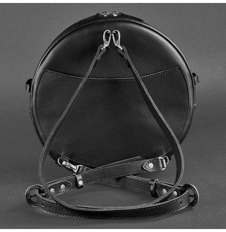 Женская кожаная сумка-рюкзак Maxi (черный)