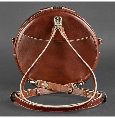 Женская кожаная сумка-рюкзак Maxi (светло-коричневая)