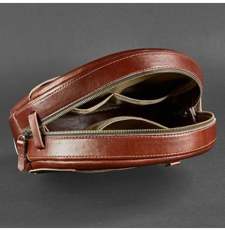 Женская кожаная сумка-рюкзак Maxi (светло-коричневая)