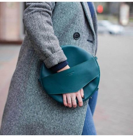 Женская кожаная сумка-рюкзак Maxi (зеленый)