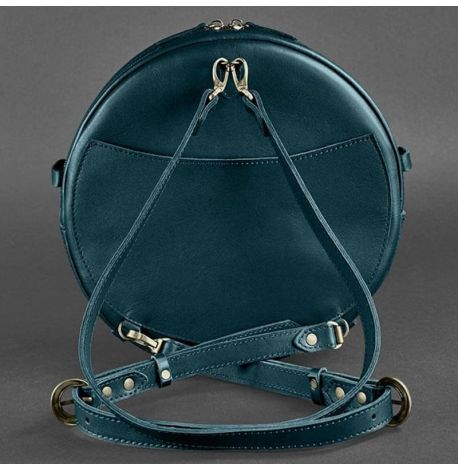 Женская кожаная сумка-рюкзак Maxi (зеленый)