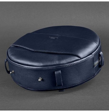 Женская кожаная сумка-рюкзак Maxi (темно-синий)