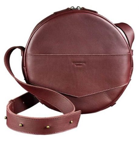 Женская кожаная сумка-рюкзак Maxi (бордовая)