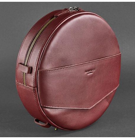 Женская кожаная сумка-рюкзак Maxi (бордовая)