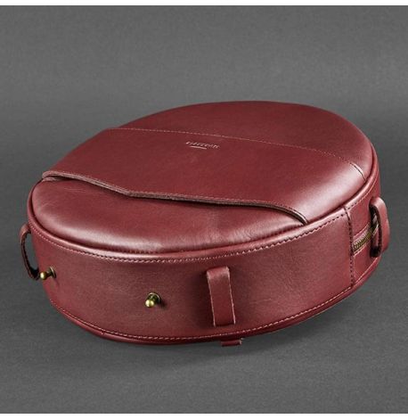 Женская кожаная сумка-рюкзак Maxi (бордовая)