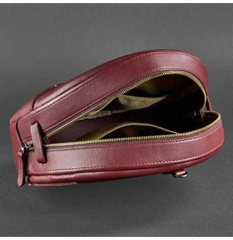 Женская кожаная сумка-рюкзак Maxi (бордовая)