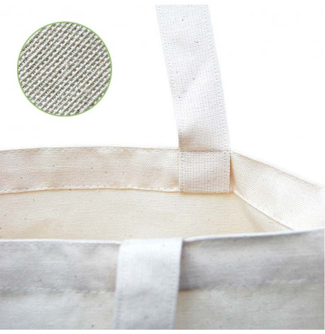 Белая эко сумка-шопер, 100% хлопок