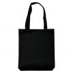 Чорна еко сумка-шопер із широким дном, 100% бавовна