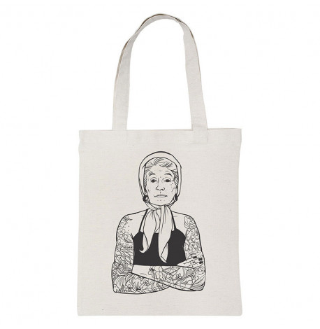 Эко сумка-шопер “Модная Бабка” ч/б