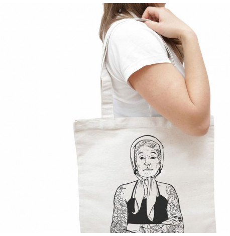 Эко сумка-шопер “Модная Бабка” ч/б