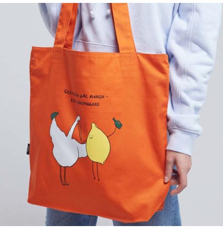 Сумка-шоппер з Гусьом "Лімончелло" L