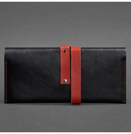 Кожаный тревел-кейс Voyager 1.0 (черный с красным)