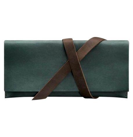 Шкіряний тревел-кейс Voyager 1.0 (зелений з коричневим)