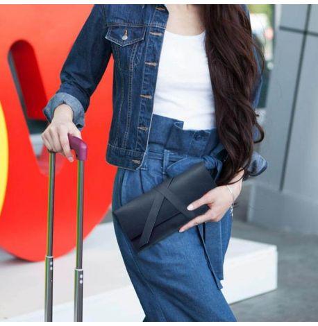 Шкіряний тревел-кейс (темно-синій) шкіра Crazy Horse